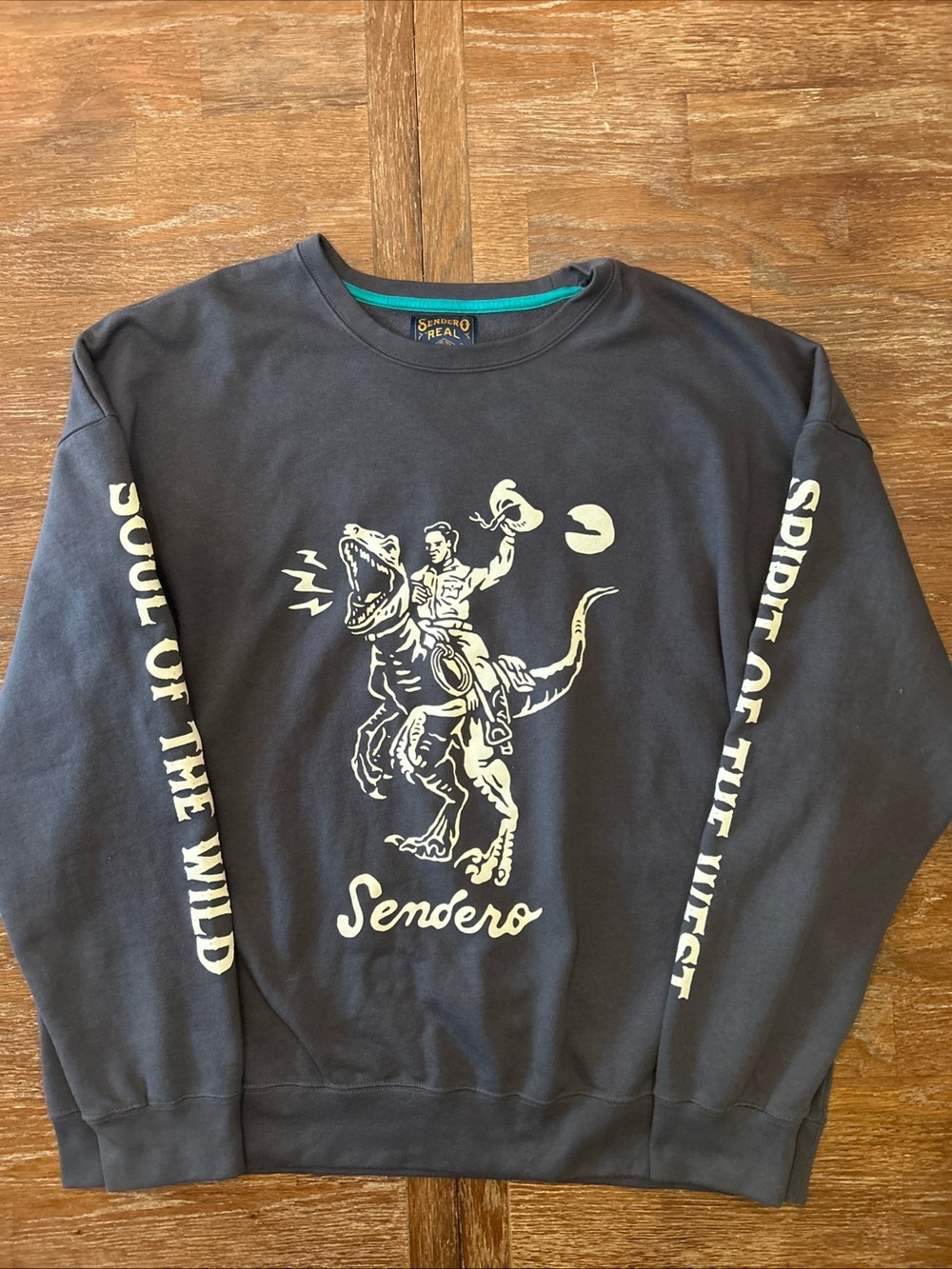 Sendero Mens 2XL ‘Soul of the Wild, Spirit of the West’ Gray Pullover Sweatshirt